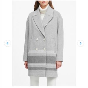 NWT Banana Republic Oversized Wool Blend Cocoon Coat Heather Gray Size Petite S